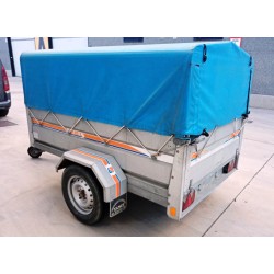 Remolque galvanizado de 200x130x45 + 60 de lona