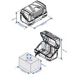 Cofre para bola de remolque TowBox V1