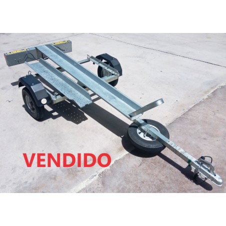 Remolque portamotos galvanizado