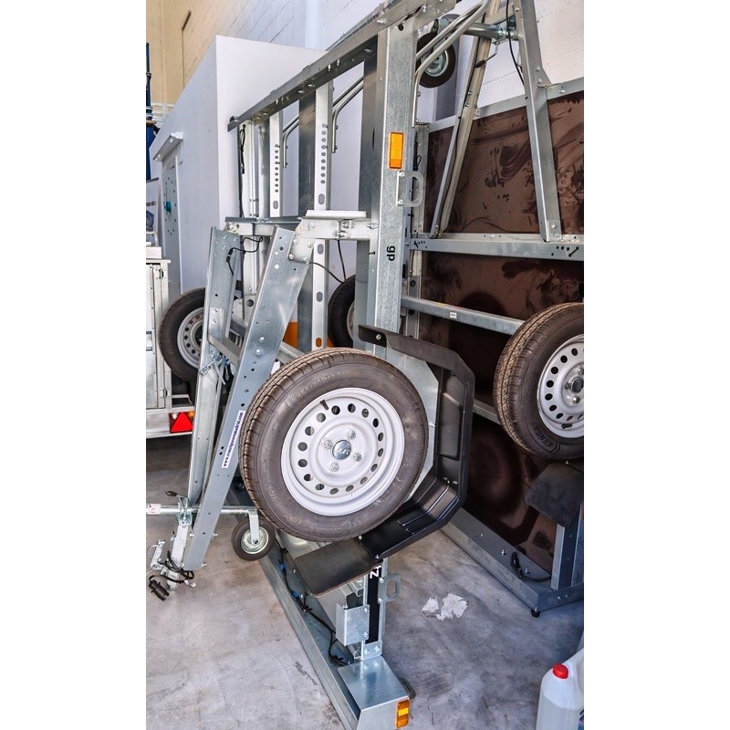 Remolque portamotos plegable