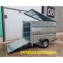 Remolque galvanizado de caja cerrada
