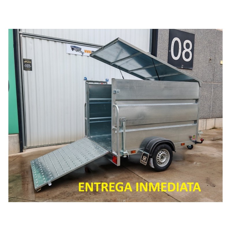 Remolque galvanizado de caja cerrada