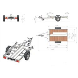 Remolque 1 moto plegable piso completo