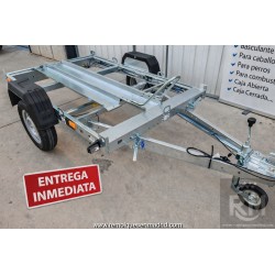 Remolque portamotos plegable