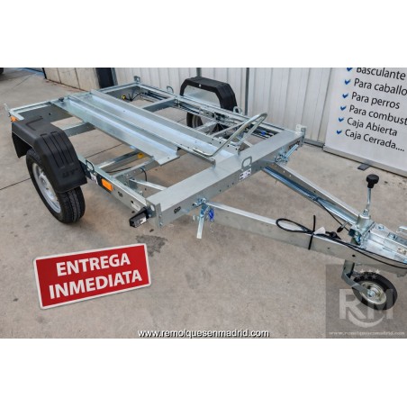 Remolque portamotos plegable